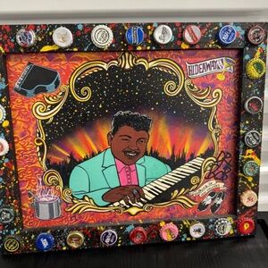 Fats Domino Folk Art Signed by Dr. Bob (New Orleans)